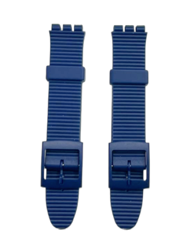 Load image into Gallery viewer, Swatch Replacement Plastic PVC Watch Band Horizontal Lines without Pins 17mm
