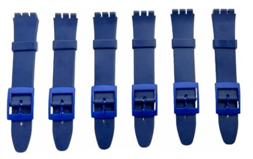 Swatch Replacement Plastic PVC Watch Band Flat without Pins 17mm & 12mm - Universal Jewelers & Watch Tools Inc.