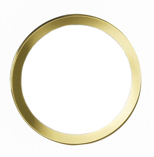 Flat Mineral Watch Crystal w Golden Border Dia: 38.0 mm, Border Trim: 1.0 mm. - Universal Jewelers & Watch Tools Inc. 